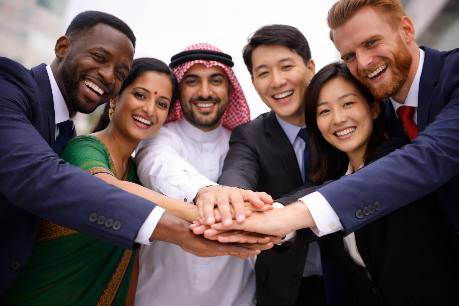 Humanitarian team in action